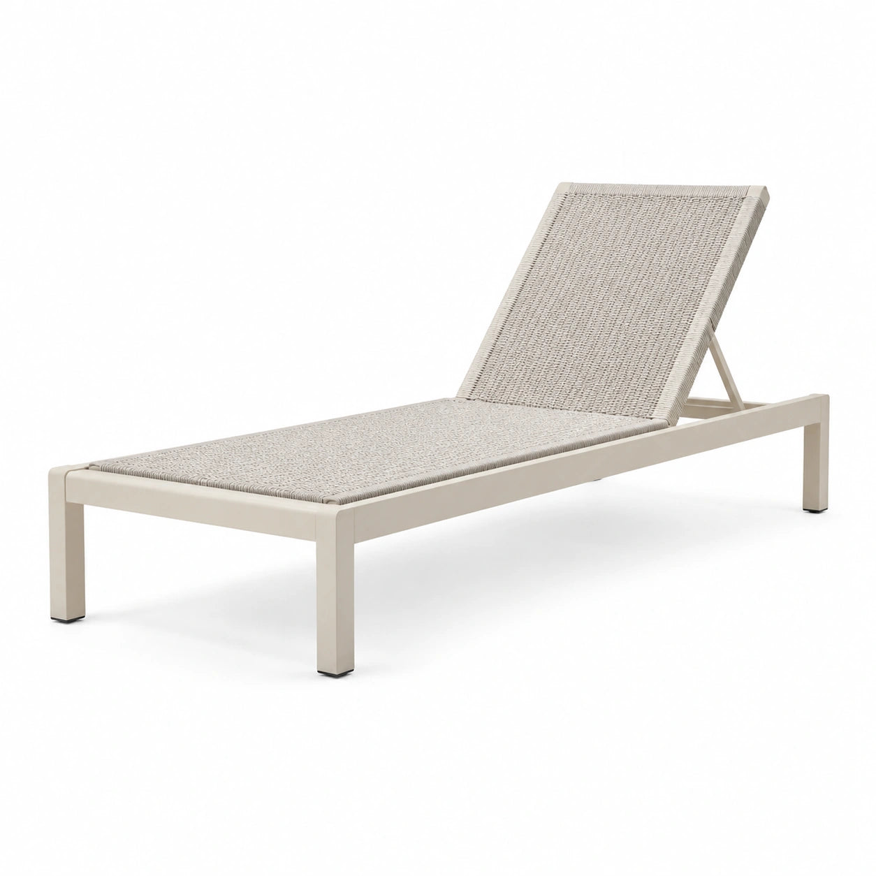 Tumbona de aluminio y textilene ajustable beige 200x65x35 cm