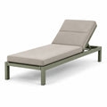 Tumbona de aluminio verde y poliéster beige