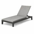 Tumbona de aluminio con cojín ajustable gris 200x70x35 cm