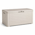 Arcón de plástico polipropileno beige 118x45x55 cm