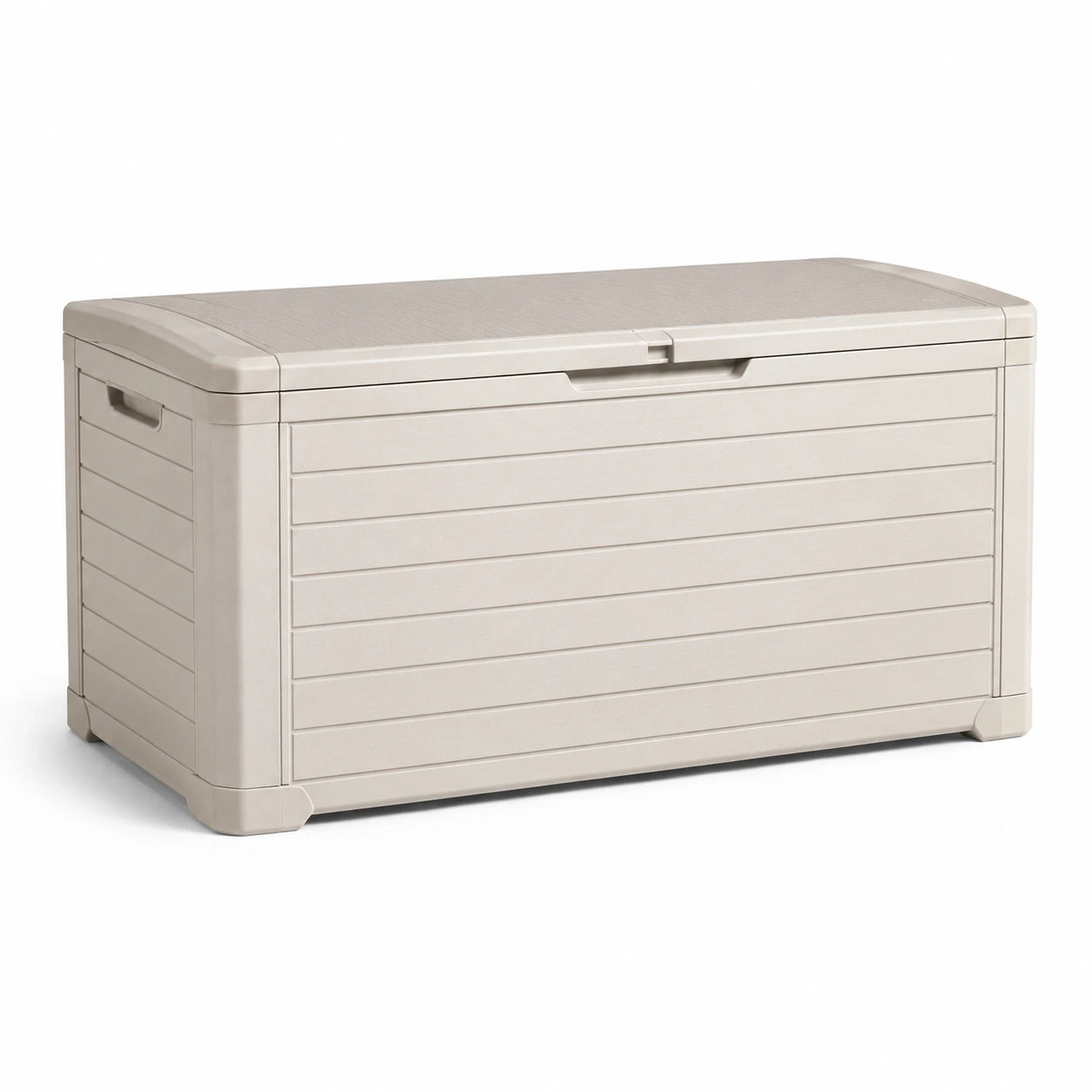Arcón de plástico polipropileno beige 118x45x55 cm