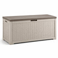 Arcón de Jardín de Plástico Beige 117x45x57cm