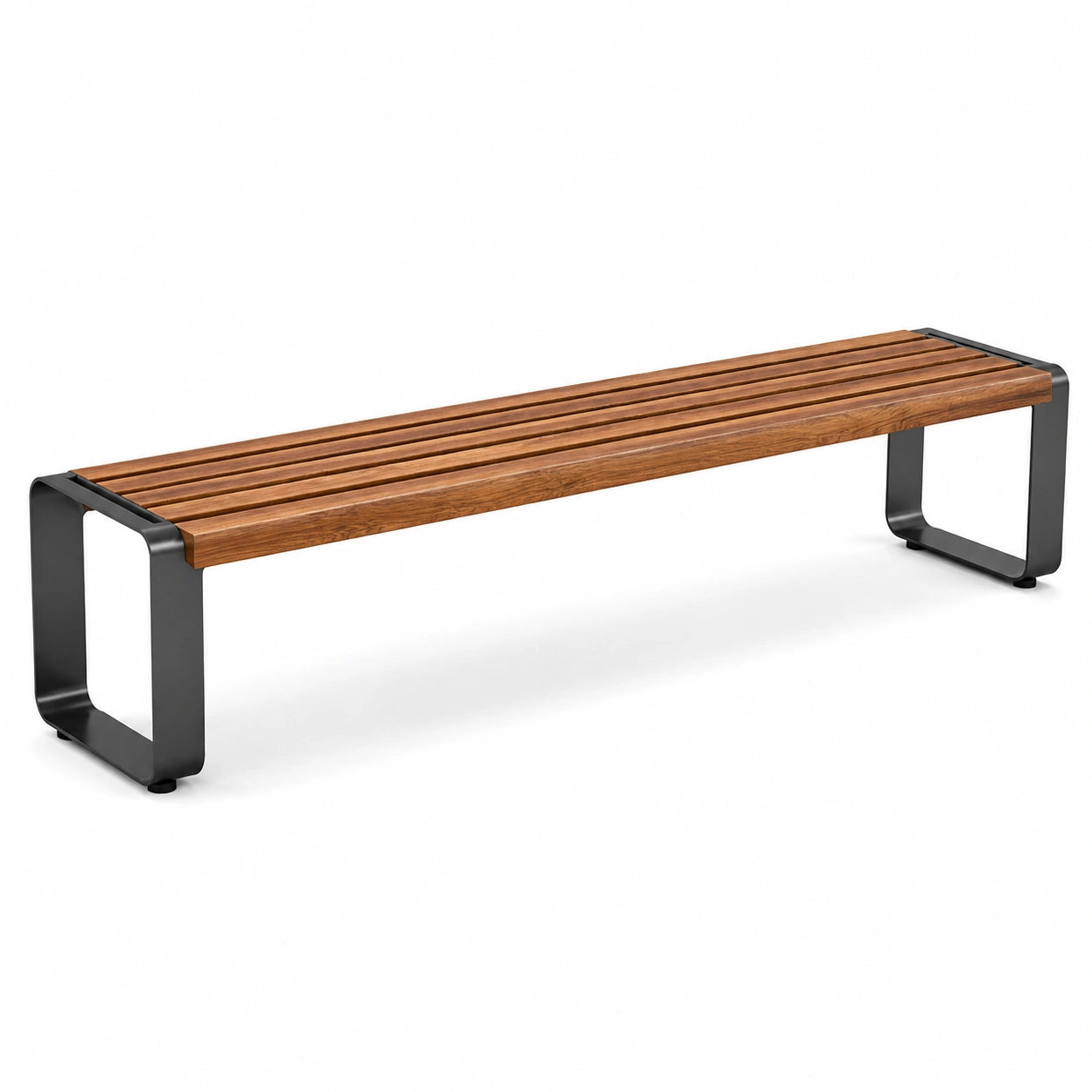 Banco de madera y metal para exterior 180cm