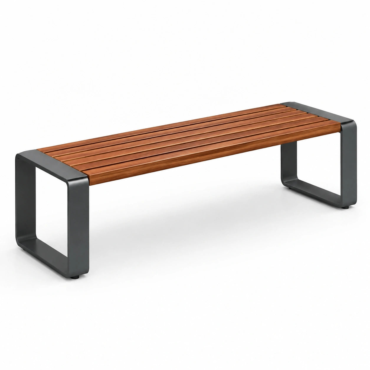 Banco de Jardín de Madera y Metal Marrón/Negro