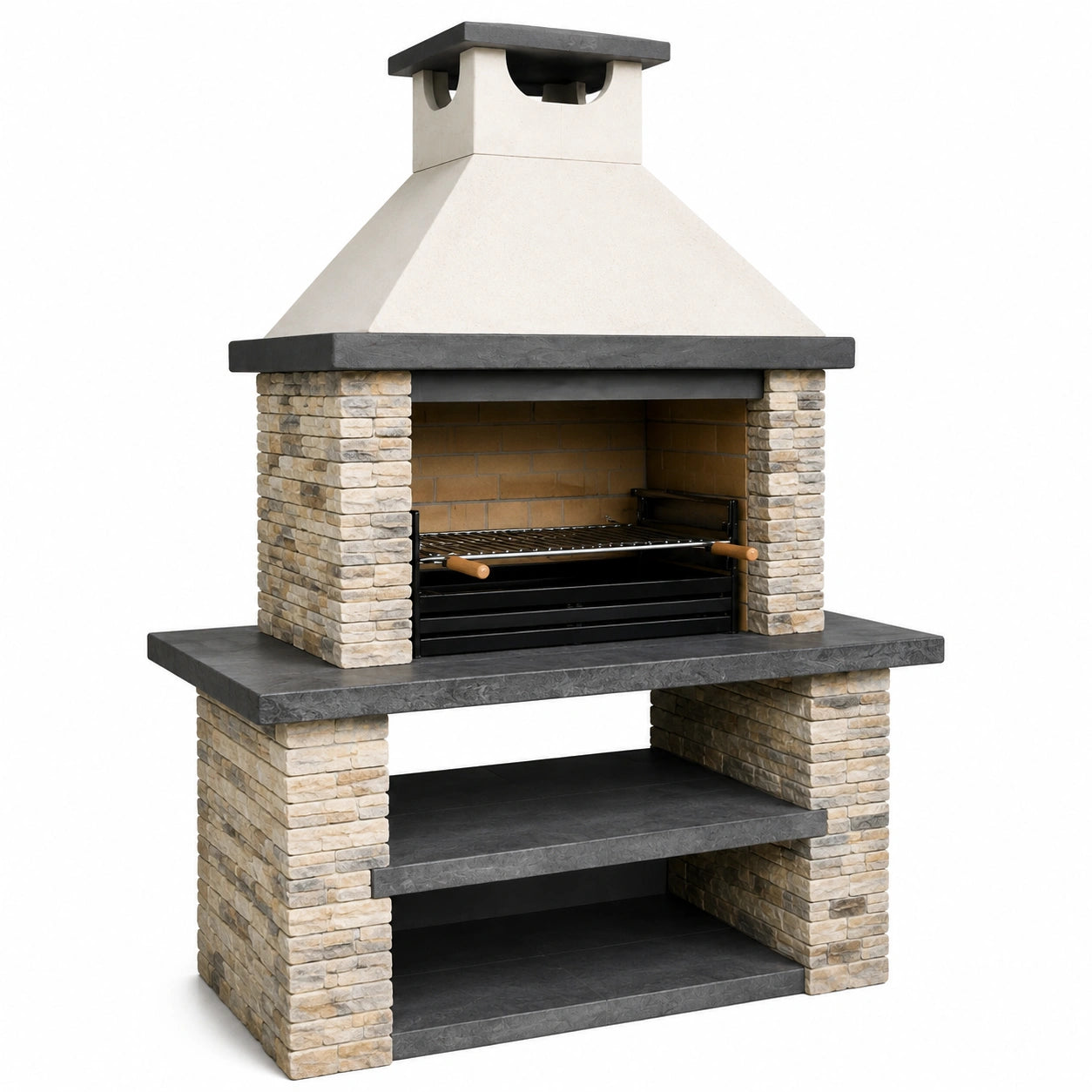Barbacoa de Piedra Natural y Hormigón para Exterior 120cm